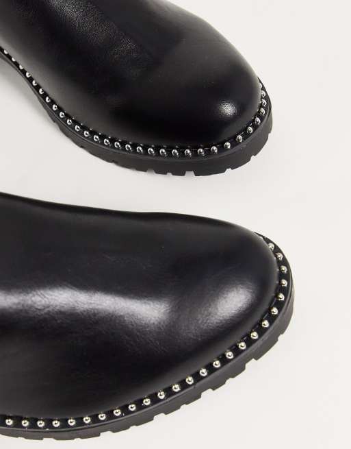 Botines Chelsea con detalle de herrajes en negro de Truffle Collection, 3 de 4