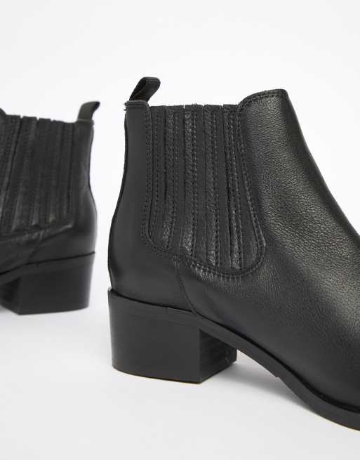 Botines Chelsea de cuero con diseño en punta de Selected Femme, 3 de 4
