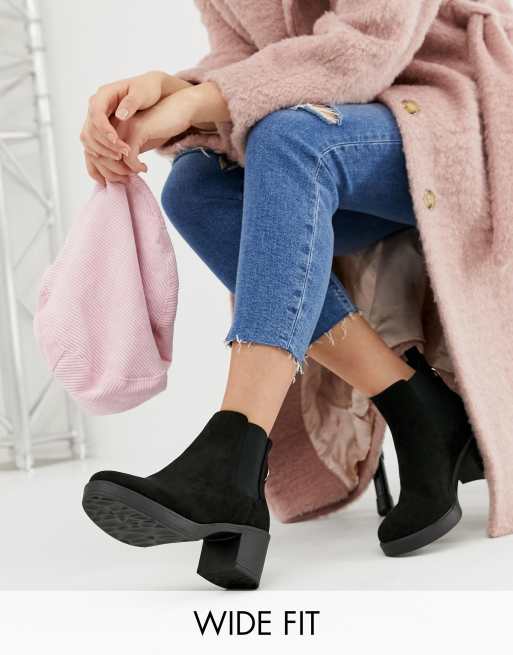 outfit botines tacon grueso