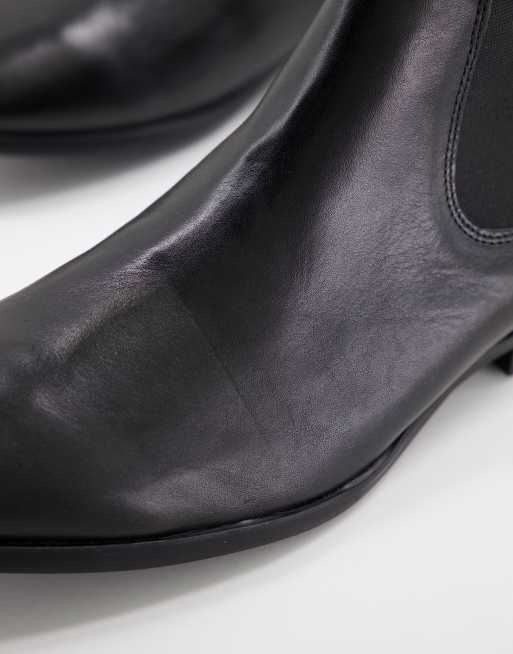 Botines Chelsea de vestir negros de cuero de Silver Street, 2 de 4