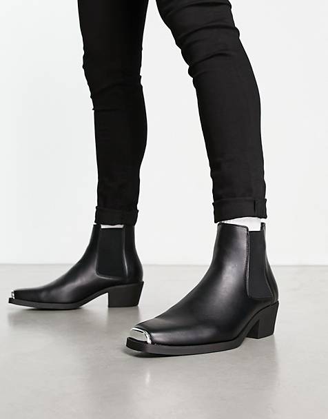 Botas chelsea con suela gruesa Alexander McQueen de Cuero de color Negro para hombre Hombre Zapatos de Botas de Botas informales 