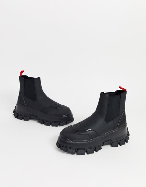 Botines negros con detalle correas y suela gruesa con clavos de ASOS DESIGN | ASOS