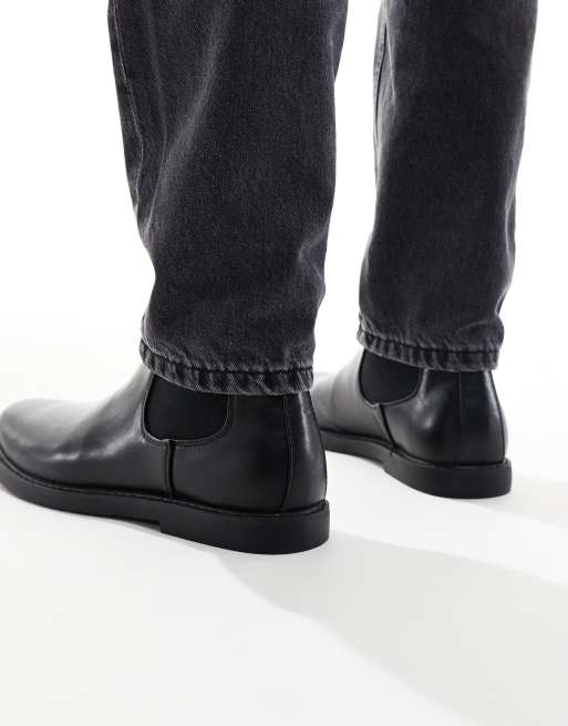 Botines Chelsea negros con puntera redondeada de SEQWL, 4 de 4