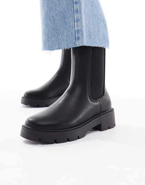 Botines Chelsea negros con suela gruesa Abbie de Schuh - view 1