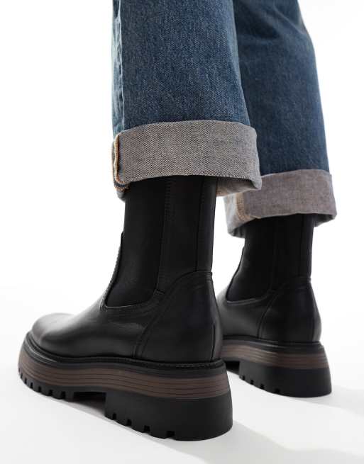 Botines Chelsea negros con suela gruesa de ASOS DESIGN, 3 de 4