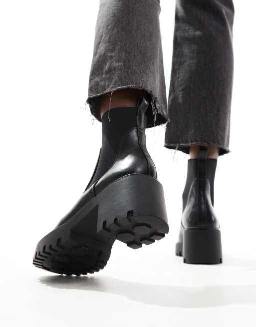 Botines Chelsea negros con suela gruesa Rowan de ASOS DESIGN, 2 de 4