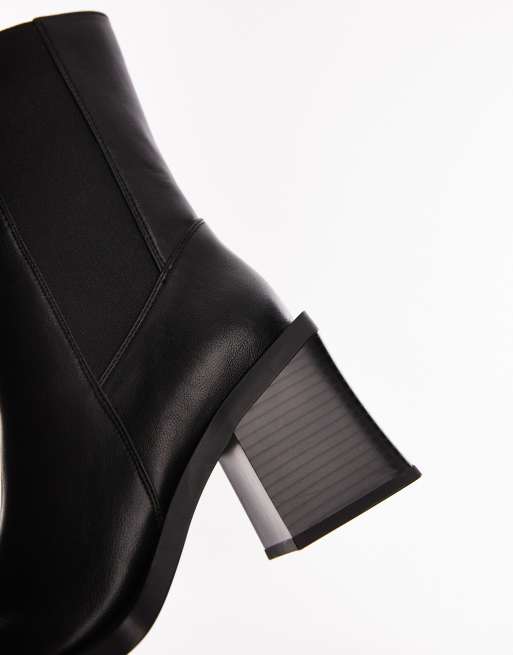 Botines Chelsea negros con tacón de bloque Nisha de Topshop, 4 de 4