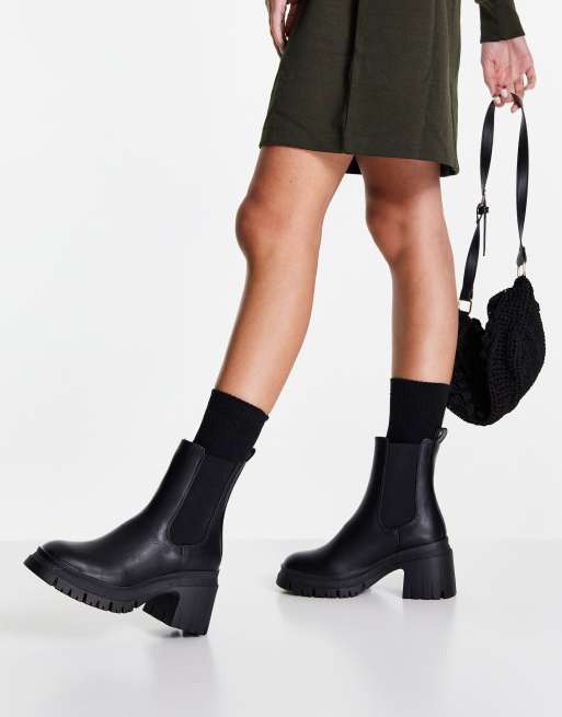 probable después del colegio Dinkarville Botines Chelsea negros con tacón medio Rio de ASOS DESIGN | ASOS