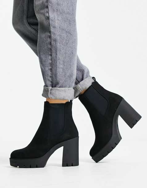 Botas tacón alto para mujer | Botas tacón de cuero | ASOS