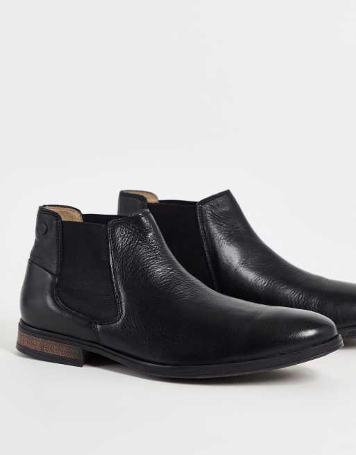 materno datos regla Botines Chelsea negros de caña baja en cuero liso de Jack & Jones | ASOS