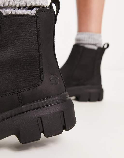 Botines Chelsea negros de cuero nobuk Greyfield de Timberland, 3 de 4