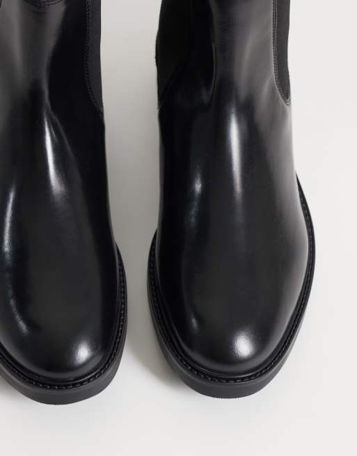 Botines Chelsea negros de cuero pulido de ASOS DESIGN, 4 de 5