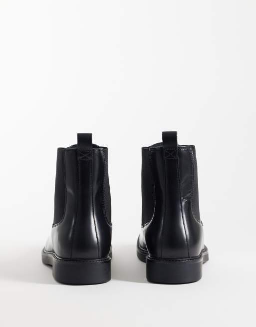 Botines Chelsea negros de cuero pulido de ASOS DESIGN, 5 de 5