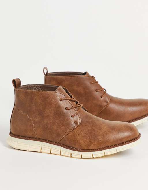 Chukka tostado oscuro con suela con trama de French Connection ASOS