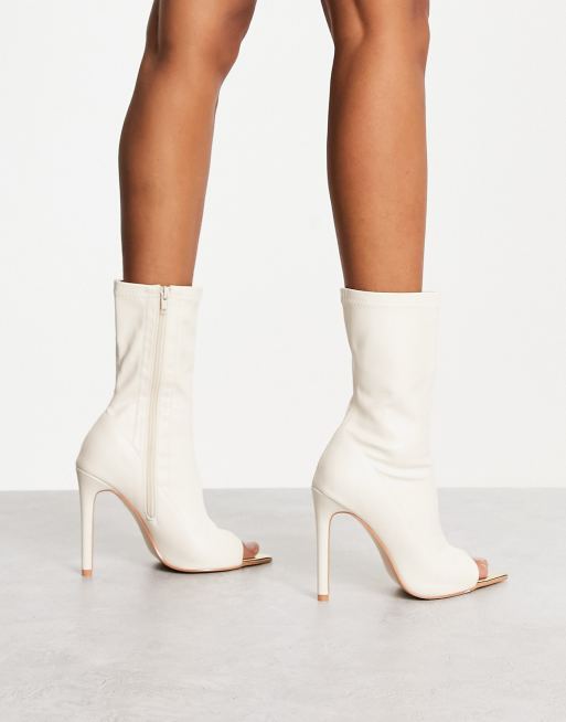 Botines color de tacón de poliuretano con puntera de Public Desire | ASOS