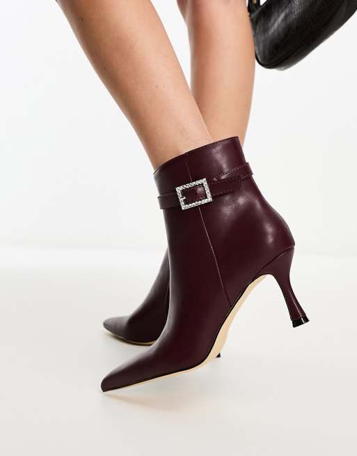 Botines guinda para mujer store