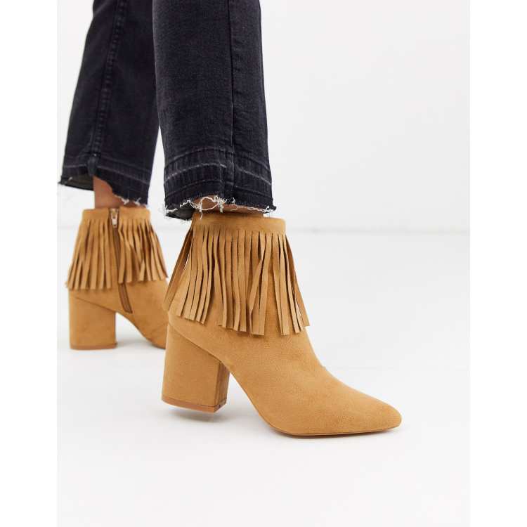 Botines de ante flecos de | ASOS