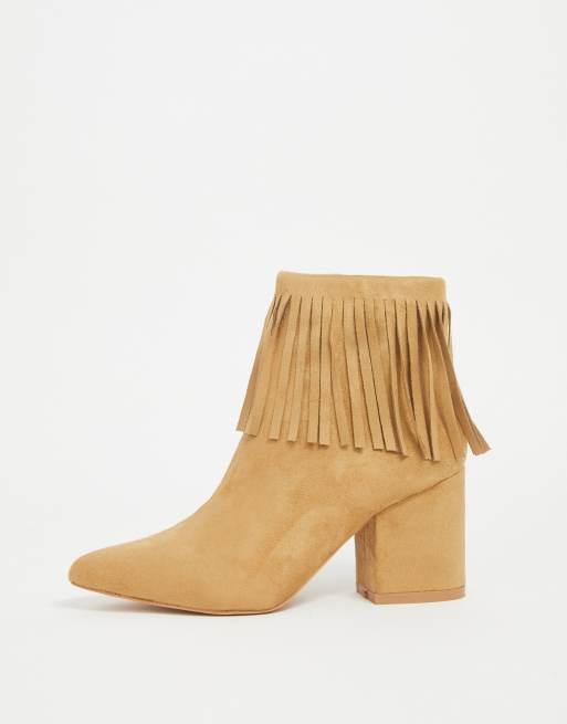 Botines de ante flecos de | ASOS