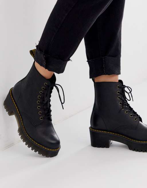 Botines de tacón negro Shriver Hi Wyoming Dr Martens |