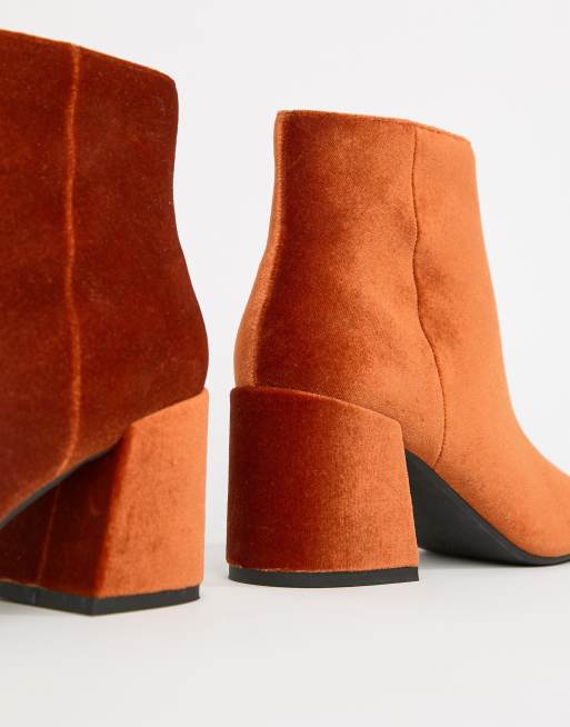 Irónico satisfacción concepto Botines de terciopelo Rural de ASOS DESIGN | ASOS