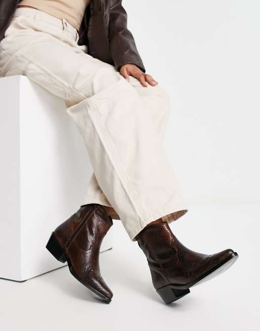 Asos discount botines cowboy