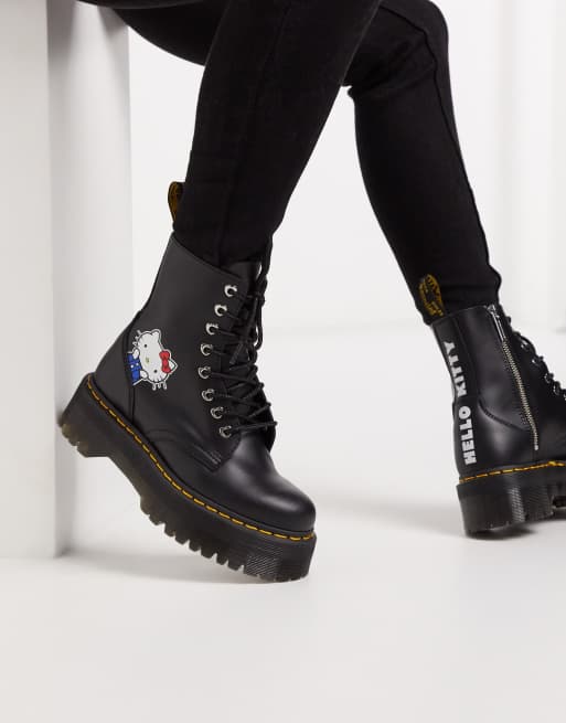 Botines gruesos en negro Jadon de Dr Martens x Hello Kitty ASOS