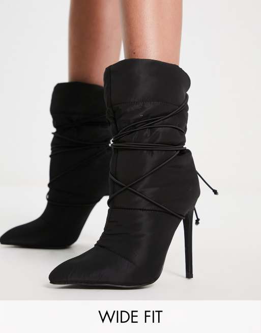 Botines negros acolchados con tac n de aguja Kiley de SIMMI London