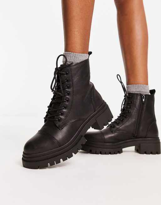 Botines negros con cordones de cuero Bigmark de ALDO ASOS