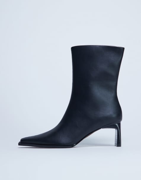 Botines negros con puntera fina cuadrada Nadie de Topshop - view 1