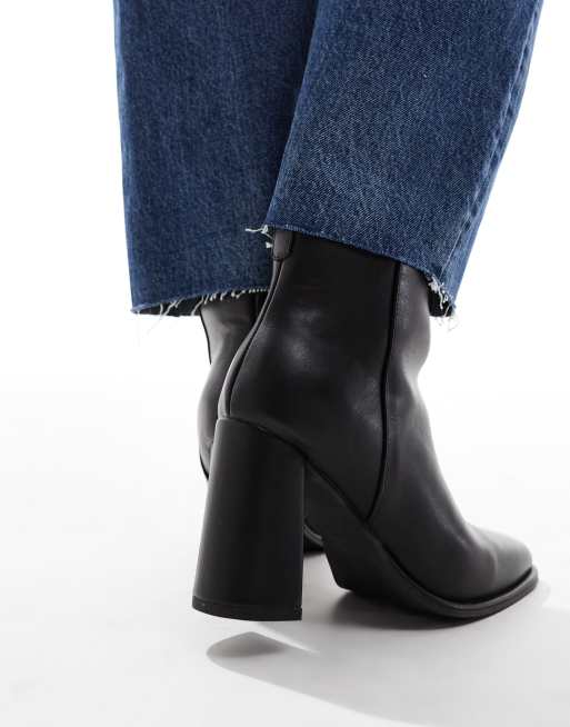 Botines negros con tacón de bloque Maddie de London Rebel  , 2 de 4