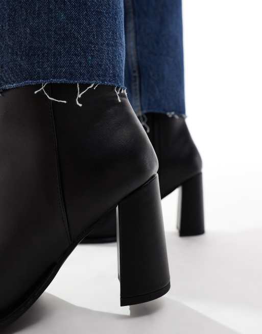 Botines negros con tacón de bloque Maddie de London Rebel  , 4 de 4