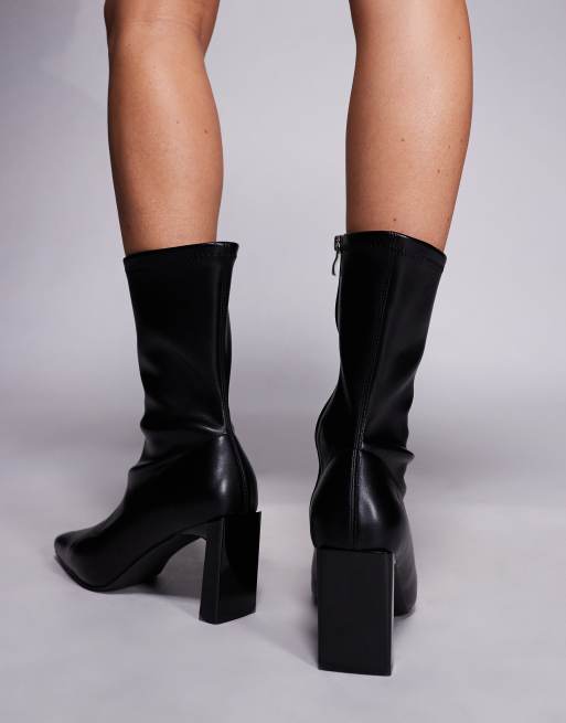 Botines negros de tacón Robert de Public Desire, 3 de 4