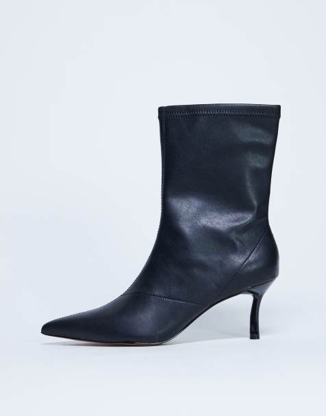Botines negros elásticos con puntera fina Pippa de Topshop - view 1
