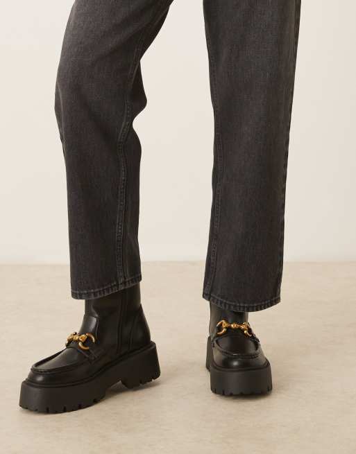 Botines negros estilo mocasín con suela gruesa April de ASOS DESIGN, 2 de 4