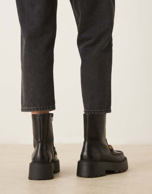Botines negros estilo mocasín con suela gruesa April de ASOS DESIGN, 4 de 4