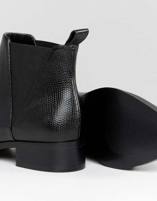 Botines negro online planos