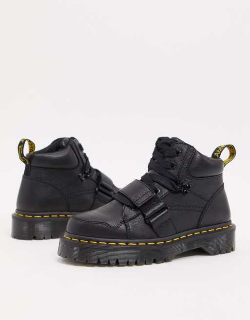 Botines planos con tira con hebilla en negro Zuma II de Dr Martens