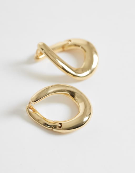 Boucles d'oreilles pendantes Mango dorées, 2 de 4