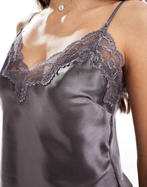 Pigiama Donna In Raso Morbido Con Cami E Pantaloncini - Set Lingerie Seta Estate