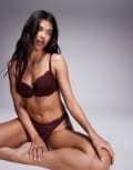 [Boux Avenue] Boux Avenue Billie bra in burgundy (part of a set)-Red 16 E BURGUNDY