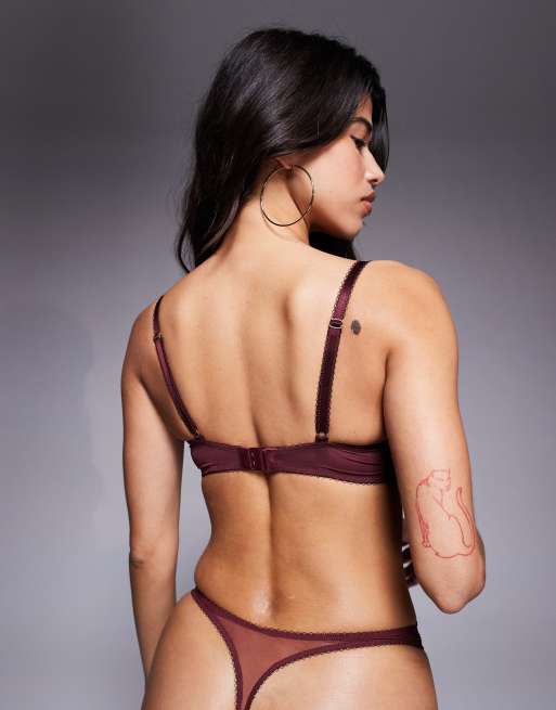 Boux Avenue Billie bra in burgundy (part of a set), 3 of 4