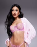 [Boux Avenue] Boux Avenue Bryony broderie balconette bra in pink-Multi 16 D MULTI