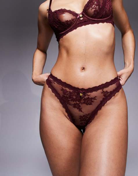 Boux Avenue - Carissa - Perizoma bordeaux in coordinato - view 1