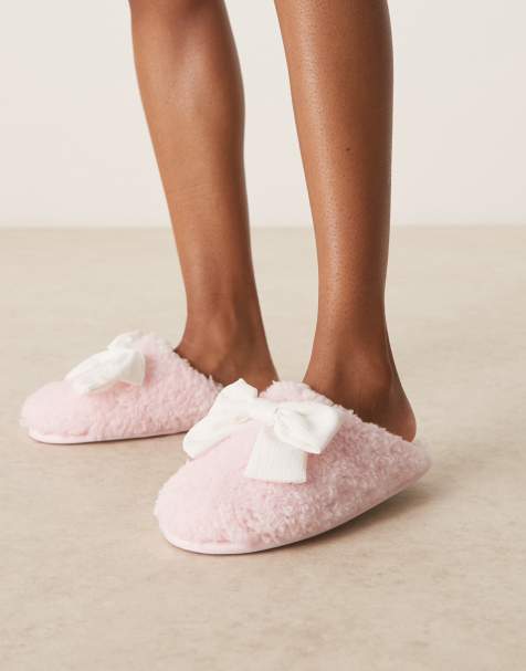 Boux Avenue - Chaussons avec grand nœud - Rose - view 1