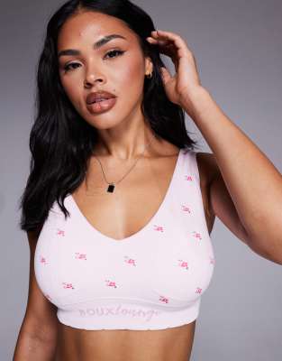 Boux Avenue Cherry Print Bralette In Pink