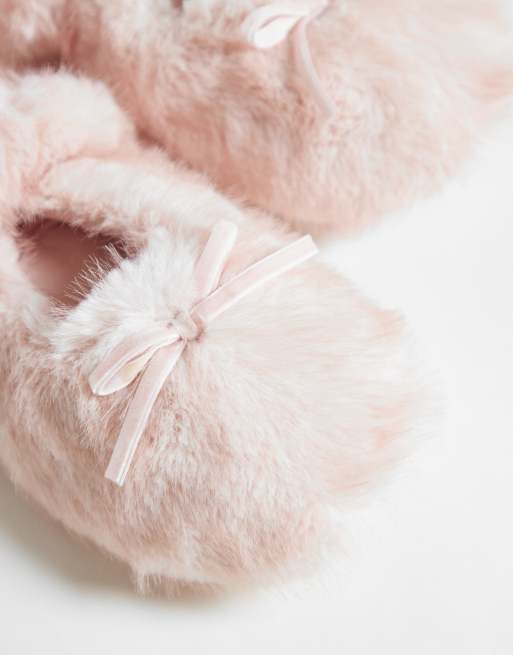 Boux Avenue comfortabele ballerina's met bandje in roze, 3 van 4