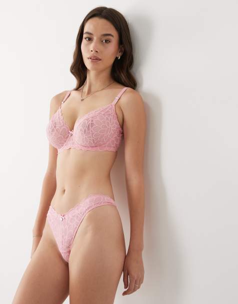 Boux Avenue – Eden – Rosa stringtrosa i spets - view 1