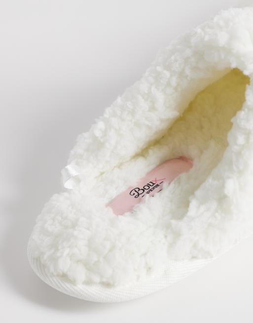 Boux Avenue embroidered mule slippers in bow hearts and cherries print, 3 of 4