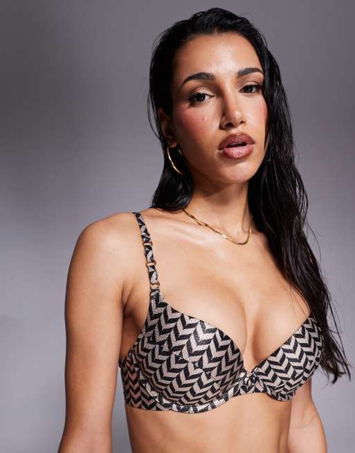 Boux Avenue – Flerfärgad bikiniöverdel med chevronmönster, 4 av 4