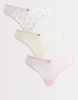 Boux Avenue Freya 3 Pack Cheeky Brazilian Briefs In Multi